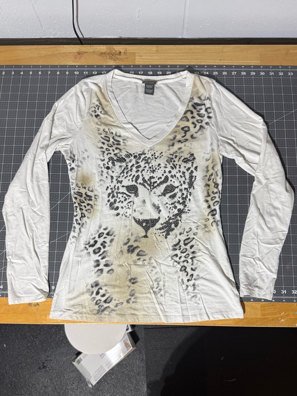 Y2K bedazzled tiger long sleeve
